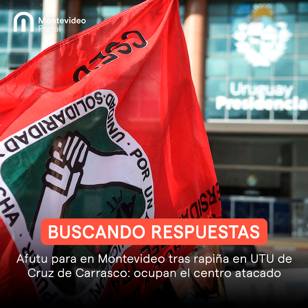 portalmvd's tweet photo. #Afutu emitió un comunicado tras la rapiña que vivió la escuela Técnica Cruz de Carrasco en el que manifestó “tristeza y preocupación” frente a los hechos de “extrema violencia acontecidos” en la mañana del miércoles dentro del centro educativo. https://t.co/skadVKuPaJ