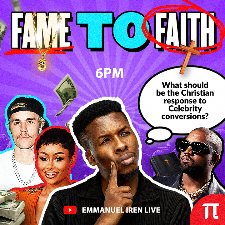 pst_iren's tweet photo. Emmanuel Iren Live is back!
And today we are going to be addressing an elephant in the room

How exactly should Christians respond to celebrities coming to the faith?

This topic is so vital, I think it's an urgent discussion we must have as a body

Once it is 6pm, head to my YouTube page 
Link: https://t.co/vhERXel9eg 

Share this with everyone and tell them to anticipate!

Are you ready?