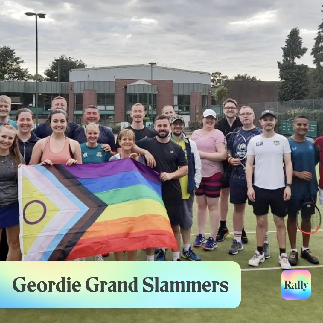 rally_lgbt's tweet photo. Tennis players in Newcastle upon Tyne, get down and join the @GGSTennis inclusive tennis club. Find them on Rally - the home of LGBTQ+ sports and fitness. https://t.co/9mM1zXGqWr