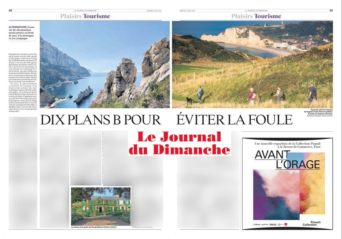 VarTourisme's tweet photo. [#PRESSE]
 
🗞️ #LeVar et ses pépites naturelles dans @leJDD du 13/08 

🤫 "10 plans B pour éviter la foule" > fleuve #Argens et les #Embiez dans ce reportage qui propose des alternatives aux sites très prisés  

➕d'infos ici : https://t.co/6E1IhtNmfE https://t.co/wCNRvhvTzv