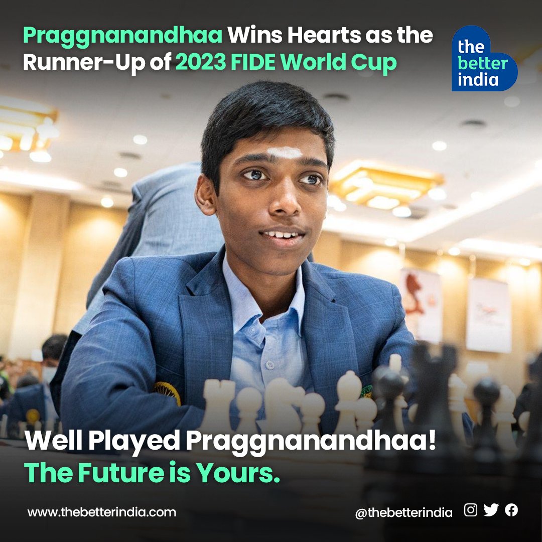 18-YO Indian chess prodigy Praggnanandhaa is the runner-up of the 2023 FIDE World Cup!

On his way to the finals, Praggnanandhaa beat world #2 Hikaru Nakamura and #3 Fabiano Caruana. 

#Praggnanandhaa #FIDEWorldCup #Chess #India