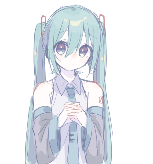 初音ミク 「}」|れゐなのイラスト
