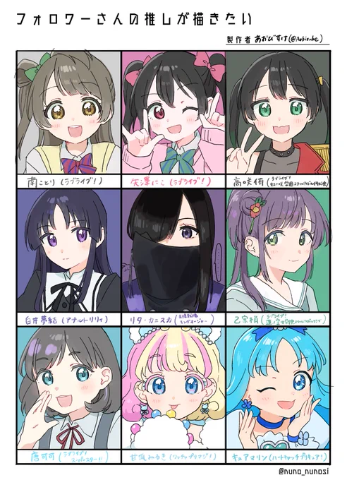 反応下さった方ありがとうございました🌟🌟🌟 #フォロワーさんの推しが描きたい
