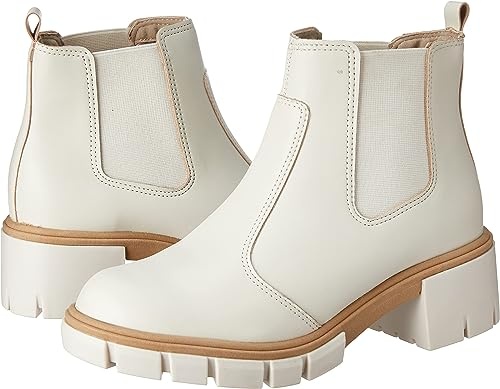 Bota Beira Rio Estilo Chelsea Napa Berlim Salto Baixo,Branco Off, 36