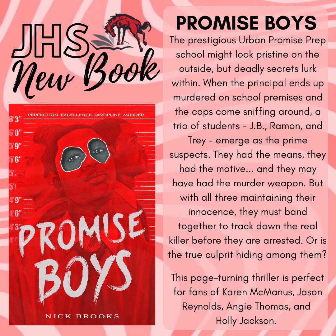library_jhs's tweet photo. New arrival alert! 📖🔎🕵️Dive into our latest thriller at the JHS Library! If you're hooked on Karen McManus, Jason Reynolds, Angie Thomas, or Holly Jackson, you won't want to miss this book! #JeffReads #JHSLibrary https://t.co/C6s7zm24Cs