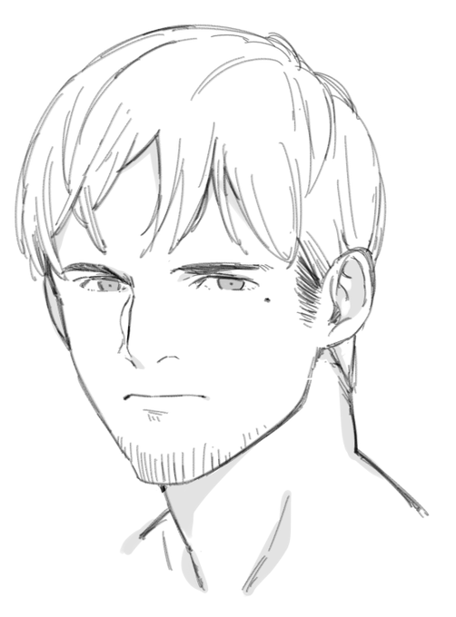 男性キャラ描けないので、参考書見ながら練習始めました……
むずい…… 