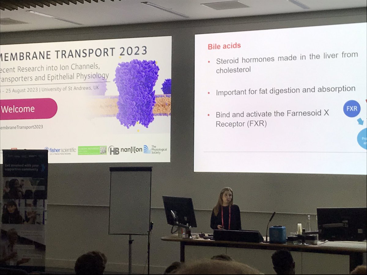 Excited for the kickoff of Membrane Transport 2023 this morning with Bonnie Blazer Yost and @JessicaSSmyth at St Andrew’s UK. Thanks to @ThePhySoc @NanionTech, Sarsted, @FisherSciEU, Scientific Instruments, and Harvard Biotechnology for support. @RCSIPharmBioMol @scienceirel