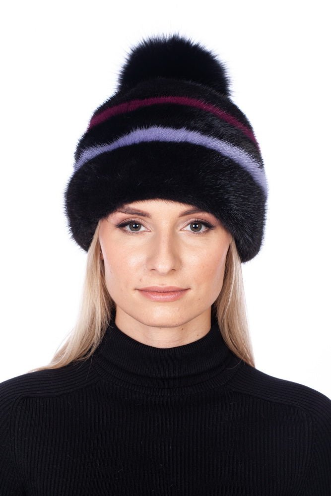 FurForYou's tweet image. This mink fur hat with fur bobble from our collection is ideal for hitting the slopes or hitting the town - dress it up or dress it down, you can’t go wrong! This real fur hat offers unparalleled warmth and elegance. FurbySD.com