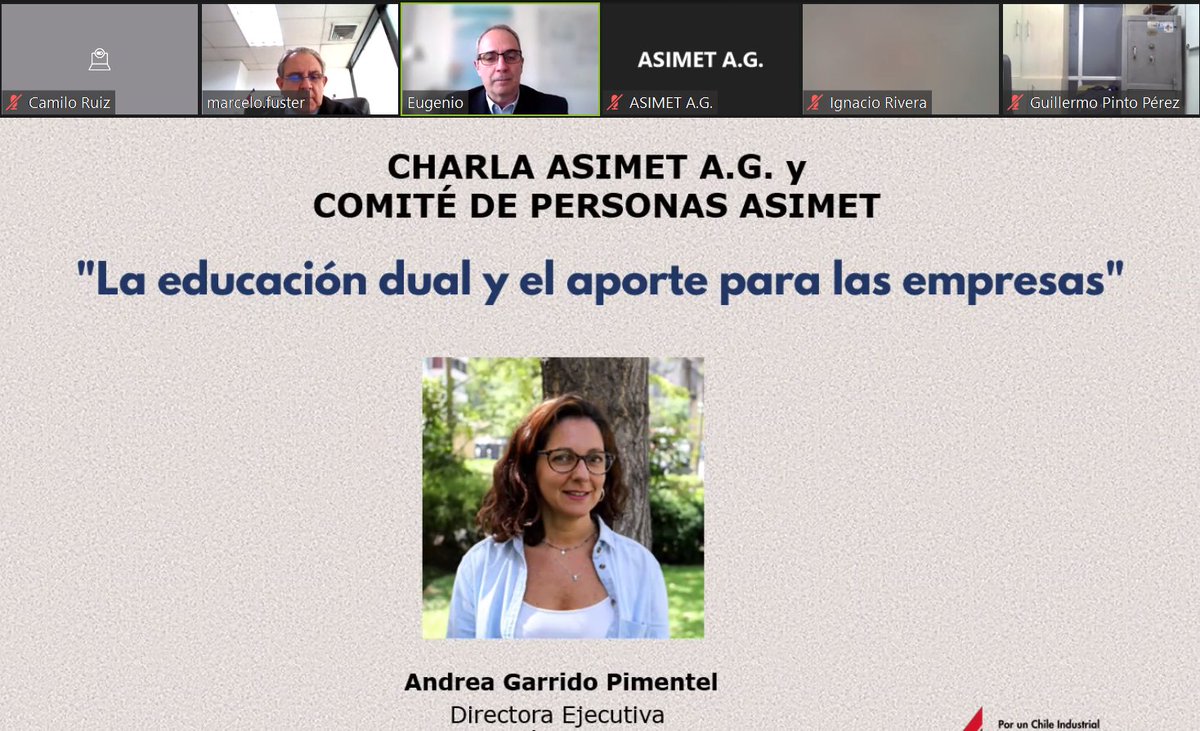 ChileDual's tweet photo. En el #MesTP nos invitaron de voceros en la charla "La Educación Dual y el aporte para las empresas" de @Asimet, donde @aagarridop expuso el modelo y su aporte a la cadena de valor compartido invitados por el Liceo Bicentenario Industrial Chileno Aleman https://t.co/x2tLqtysQe