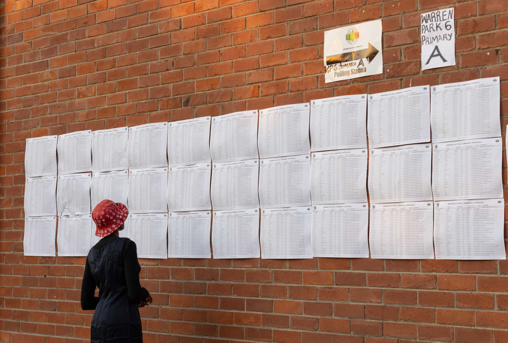 Police in Zimbabwe have arrested  39 election monitors in Harare for allegedly trying to disrupt the voting process. The civil society groups were co-ordinating an independent count of election results. bbc.in/3qIUXKS