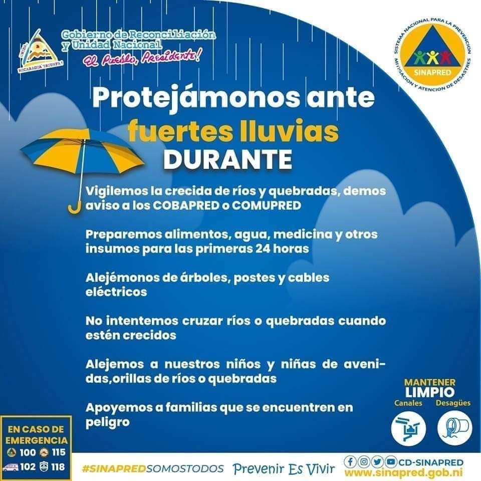 Ante la presencia de fuertes lluvias tomemos en cuenta  las siguientes recomendaciones. 💦🌧☔️

#juntosprocurandomayorseguridad #SinapredSomosTodos #MasVictoriasPuebloPresidente #PrevenirEsVivir