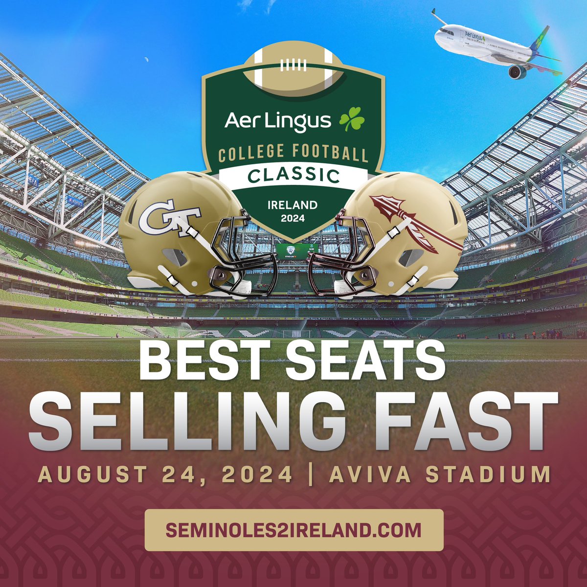 1️⃣ year from today it’ll be @cfbireland game day!! Secure your packages to join us on The Emerald Isle: Seminoles2Ireland.com #NoleFamily | #KeepCLIMBing