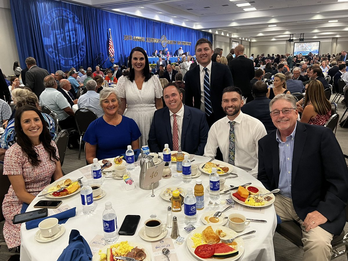 Always a great time at the <a href="/KYFB/">Kentucky Farm Bureau Federation</a> Country Ham Breakfast at the <a href="/kystatefair/">Kentucky State Fair</a> with the <a href="/KyChamber/">Kentucky Chamber</a> crew!
