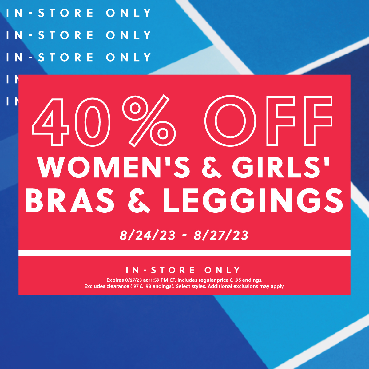 hibbettofficial's tweet image. Shop In-Store to Save More! 🏬 🏬 
40% Off Women's &amp;amp; Girls' Bras &amp;amp; Leggings! 🛍️ 🛍️ 

#Sale #StyledByHibbett #InStoreOnly 

bit.ly/45gxaRy