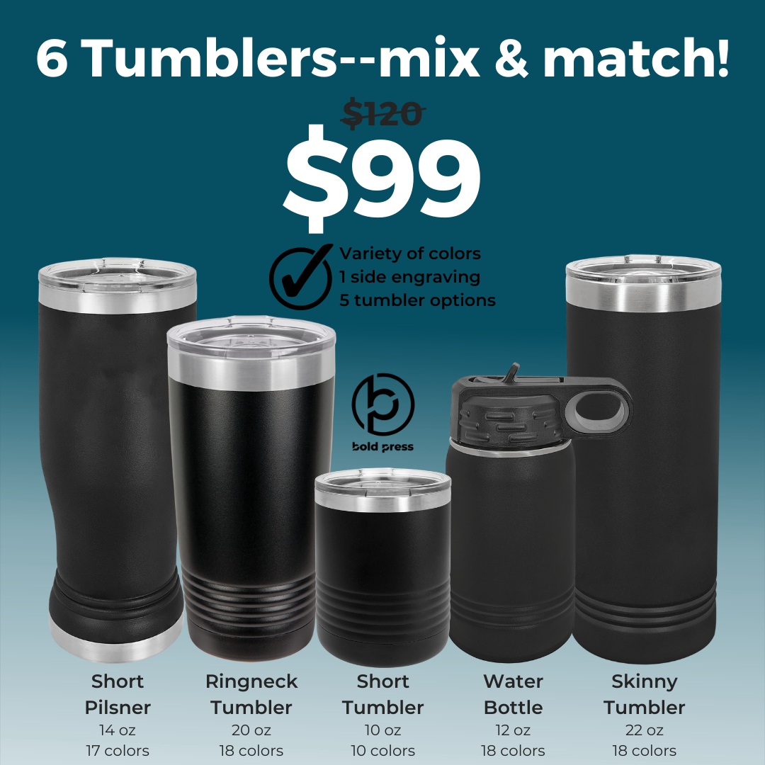 myboldpress's tweet photo. Sip happens. 😅

Get ready for our $99 Tumbler Takeover Sale! Customize your sips, show off your style, and fuel up on this fantastic sale: 6 mix-and-match tumblers for $99! Sip boldly with Bold Press--learn more: https://t.co/YWB404SzSW

#TumblerSale #SipBoldly #MyBoldPress https://t.co/0uBe9bQol8