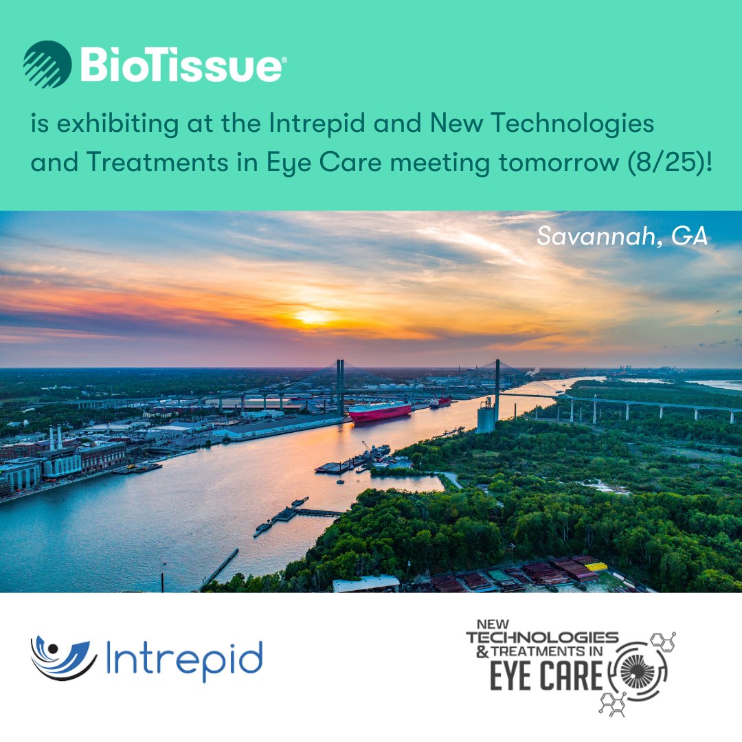 BiotissueOcular's tweet photo. Tomorrow (August 25th), we are exhibiting at the combined meeting hosted by NT&amp;T and the #Intrepid Eye Society’s Innovations and Implementations in Practice. 

Stop by our booth and learn about how Prokera® impacts patient outcomes: https://t.co/VTWL6eF1LH

#Prokera #EyeCare https://t.co/jR9UFFaG8d