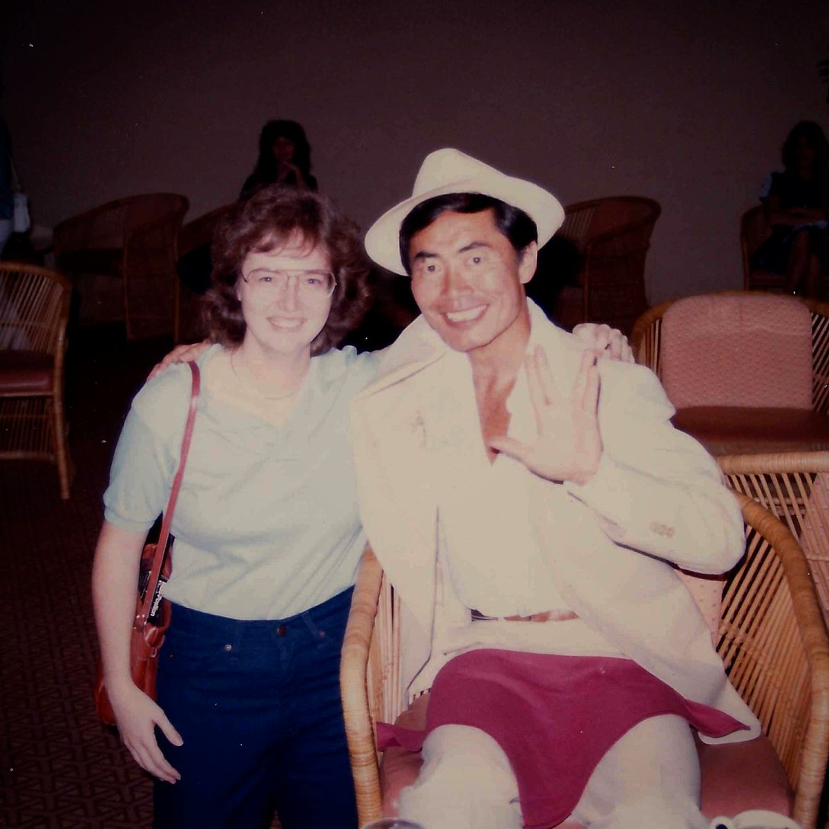 LillieDeans's tweet photo. Oh myyy! Throwback to my first #startrekcon #Tampa 1982 and the legendary @GeorgeTakei 😍😍
#fangirling #forgottenphotos #tbt #35mm #photography https://t.co/LXg4dvepkY