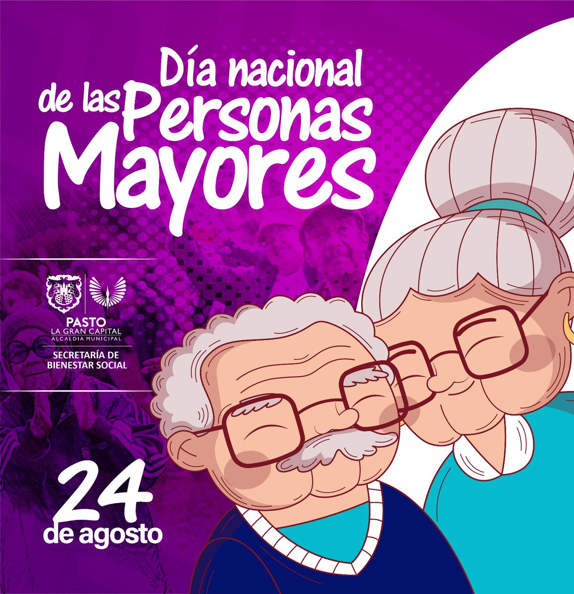 alcaldiapasto's tweet photo. 👴🏼👵🏻 En el Día del Adulto Mayor homenajeamos su sabiduría, experiencia y el importante aporte en la construcción de #LaGranCapital.

Continuamos trabajando para garantizar el envejecimiento con bienestar. https://t.co/DA0SzQ425i