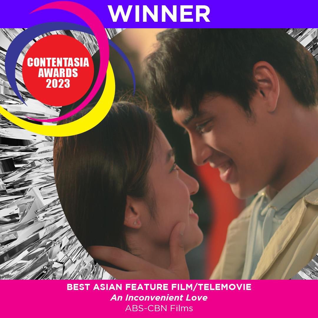 Congratulations, Direk <a href="/petersenvargas/">Petersen 4-Ever</a>, <a href="/bellemariano02/">Belle Mariano</a>, Donny Pangilinan, and the whole #AnInconvenientLove Family for winning the “Best Asian Feature Film/Telemovie” on Content Asia Awards 2023! 💜💚🧡

DONBELLE CONTENT AILsia WINNER

#DonnyPangilinan | <a href="/donnypangilinan/">Donny</a>