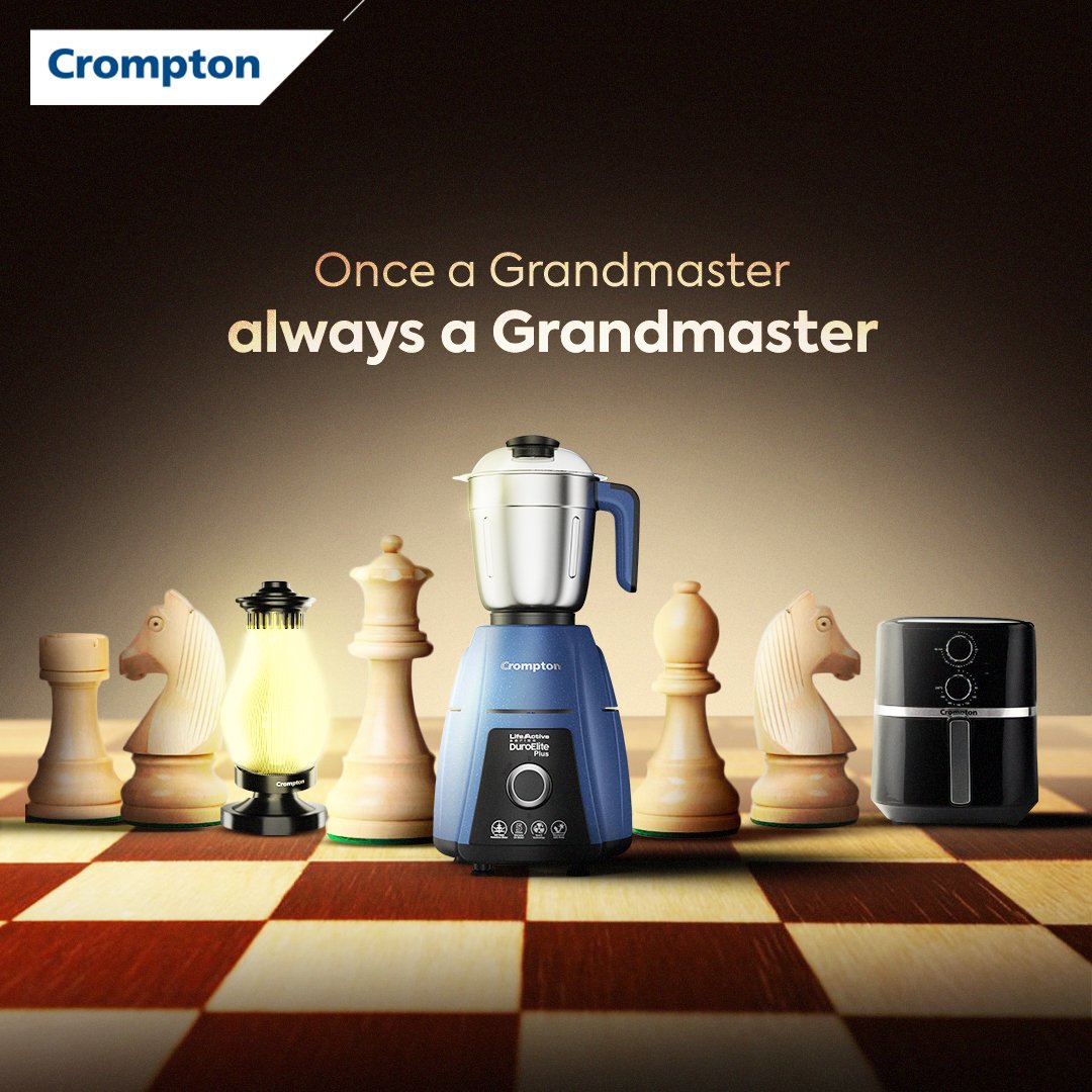 Crompton_India's tweet image. Presenting The Grandmasters ✨

#Crompton #Grandmasters #Mixers #OutdoorLights #AirFryer