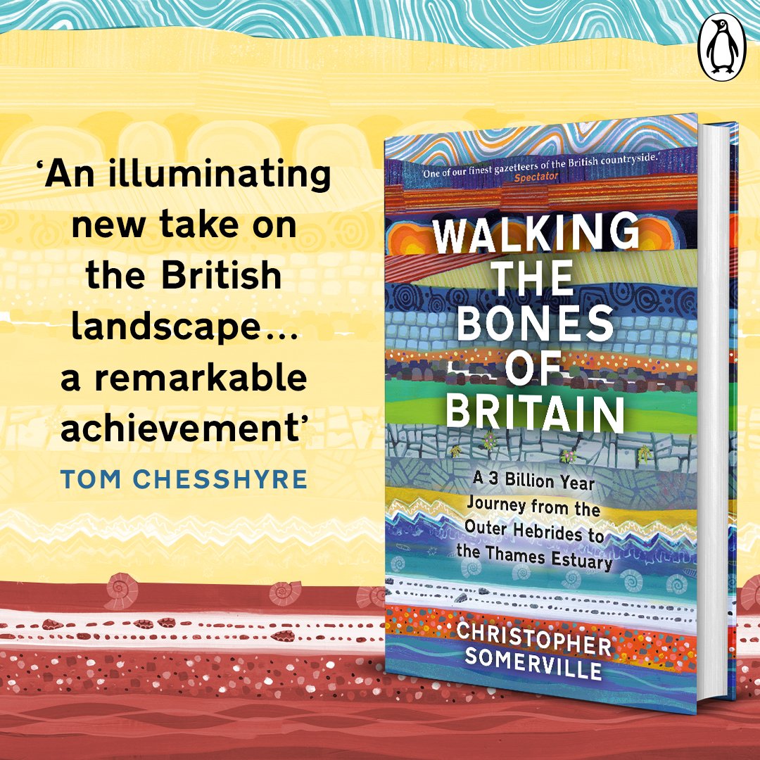 Wishing a very happy publication day to <a href="/somerville_c/">Christopher Somerville</a> !

'A meticulous exploration of the ground beneath our feet. Glorious.' Katherine Norbury 

Walking the Bones of Britain is out now waterstones.com/book/walking-t…