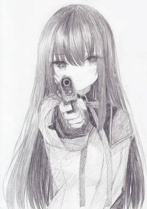 シャーペンで描きました魔法少女まどか☆マギカから、暁美ほむらです#魔法少女まどかマギカ 