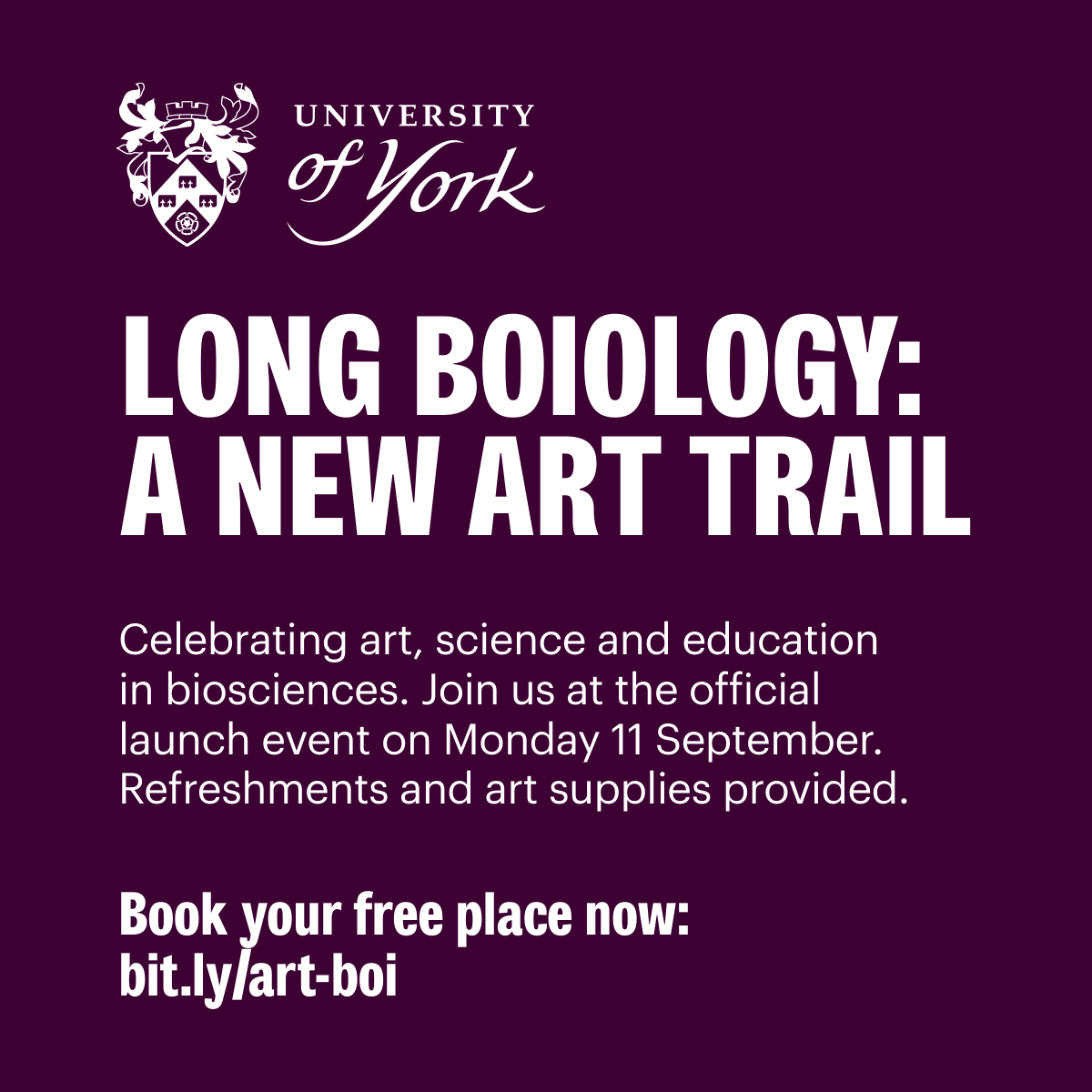BiologyatYork's tweet photo. We're pleased to introduce a new art trail: Long Boiology, a celebration of art, science and education in the biosciences at York, in duck-shaped form. Book to join us for the launch on 11th September on https://t.co/iCKveVVJFH
@UniOfYork #LongBoi #LongBoiology https://t.co/MJUyWixOlx