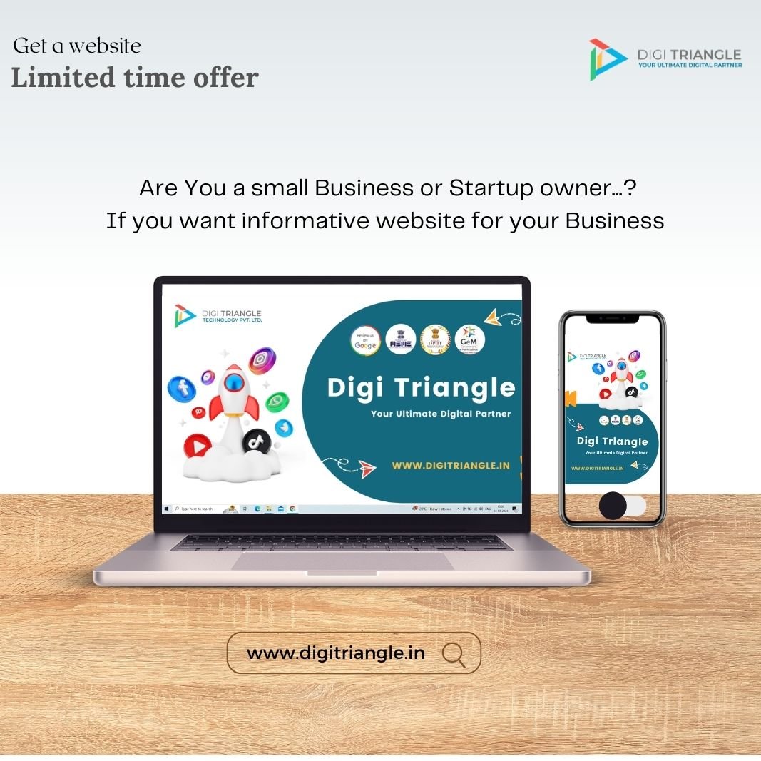 DigiTriangle's tweet photo. Are you a small business or startup owner? If you want Informative #website for your #businessgrowth! Here's a #specialoffer for you! Don't miss it. Get Flat 30% off on the Business website. For more details connect +91-99101 66846 and visit: https://t.co/0ZJGuQPrMq #dttpl https://t.co/pSQXmArgGe
