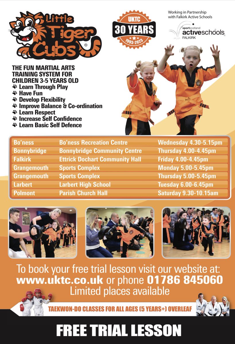 MariaUKTC's tweet photo. With schools all back we are now taking new starts.
To book a free taster pop over to https://t.co/GG3ikbnTTj
We look forward to meeting you
#uktc #falkirksports #newstarts #martialarts #comeandtry #centralbelt #nevertoold https://t.co/fLe6J7DFOF