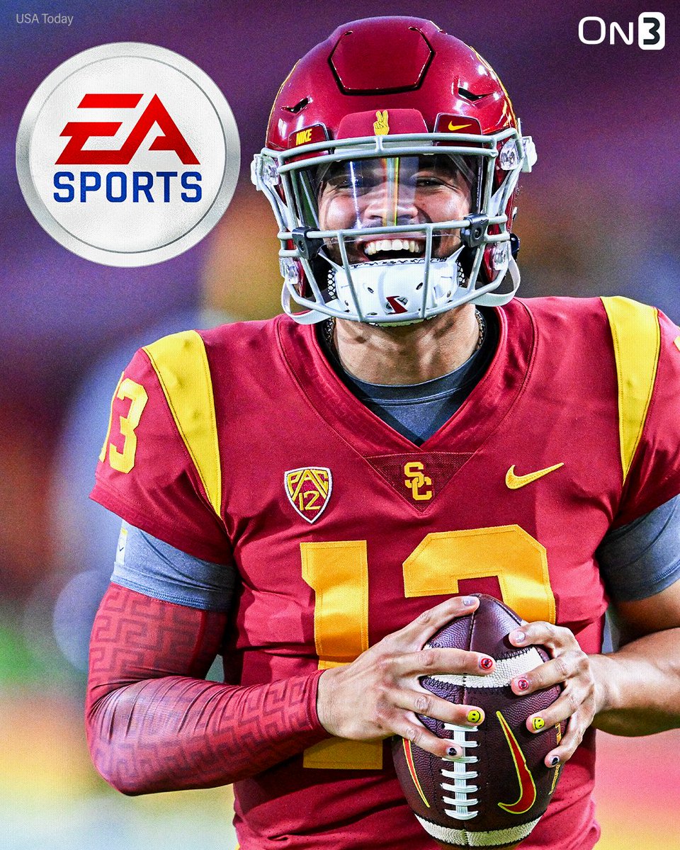 On3's tweet image. NEWS: Caleb Williams is unsure if he'll agree to be in the next EA Sports College Football game, @RossDellenger reports. 

on3.com/nil/news/usc-t…