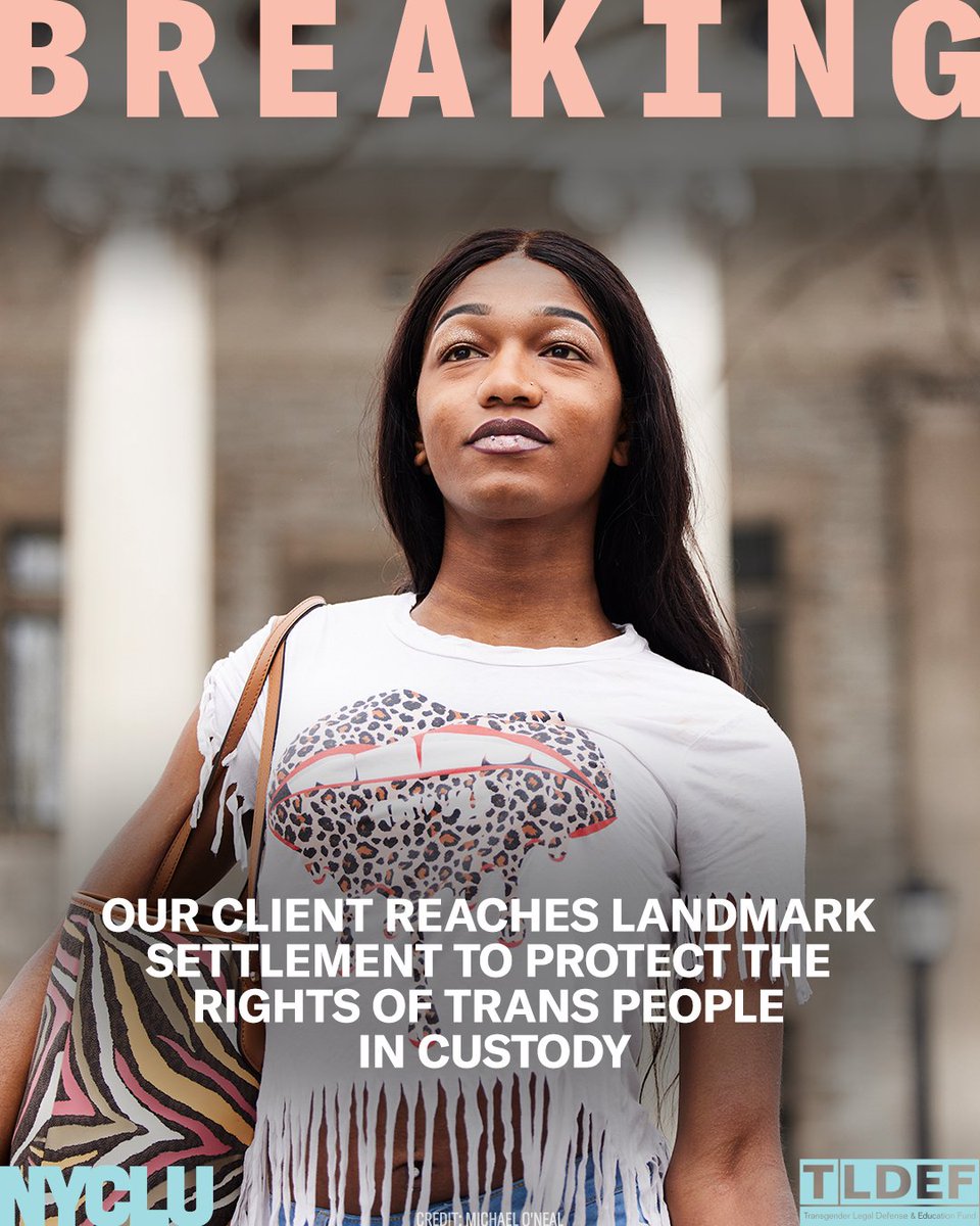 BREAKING NEWS! We've reached a landmark settlement on behalf of Makyyla Holland following violence, denial of medical care, and discrimination inflicted on her at the Broome County Jail because she is #transgender. transgenderlegal.org/stay-informed/…