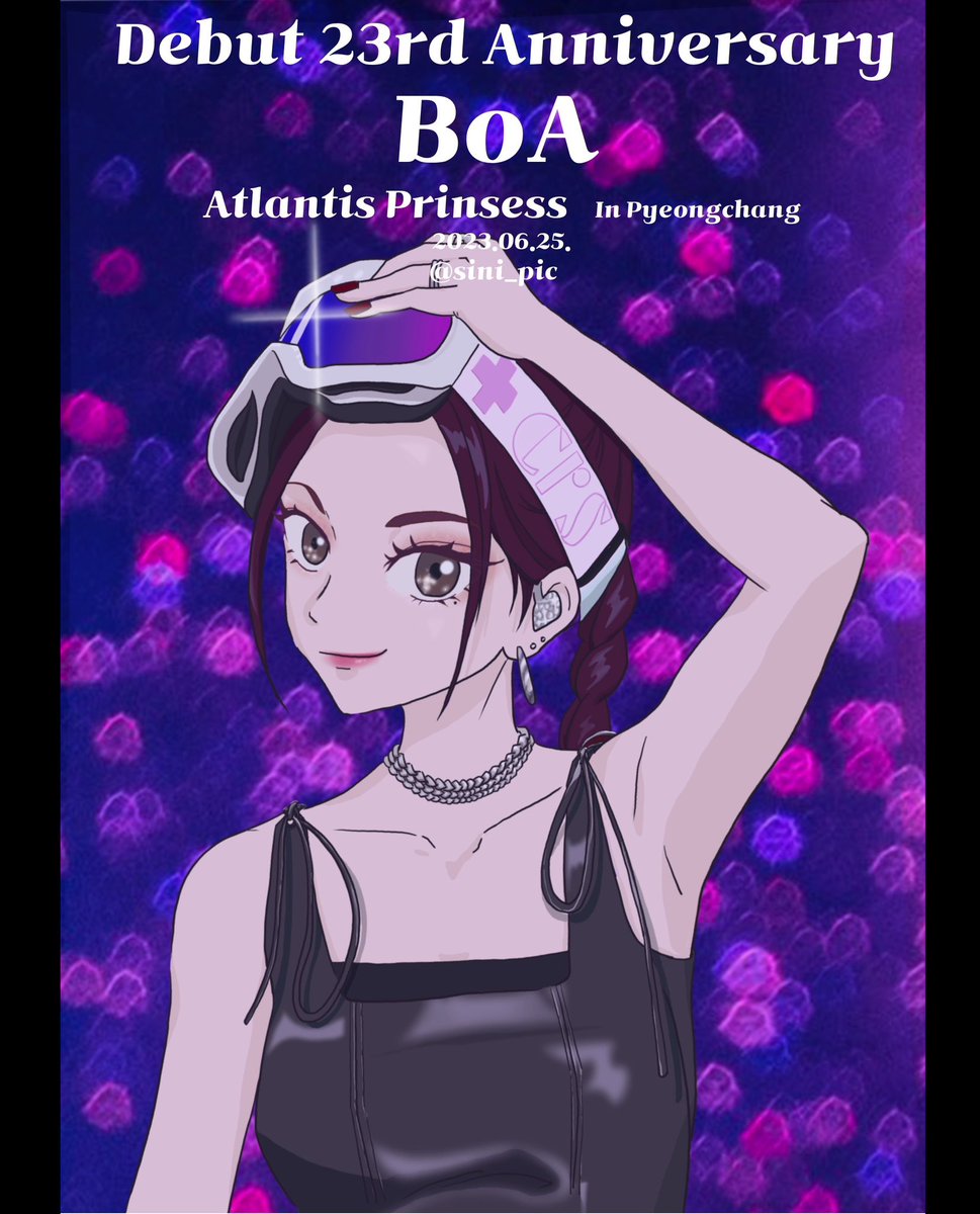 #BoA #debut_23rd_anniversary 
#fan_art #fan_art_BoA
.
보아 데뷔 23주년 기념 팬아트 4탄💛
23년 버전 고글 아틀란티스소녀💛
<a href="/boakwon/">BoA</a>

#보아라는_우리의별_23주년축하해 #권보아 #사랑해