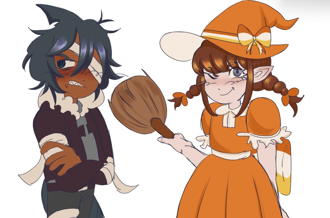 crunchysmut's tweet photo. Iwp update before I go into work TT #funamuseart #wadanohara #samekichi #Halloween https://t.co/1l7JwqSf6Z
