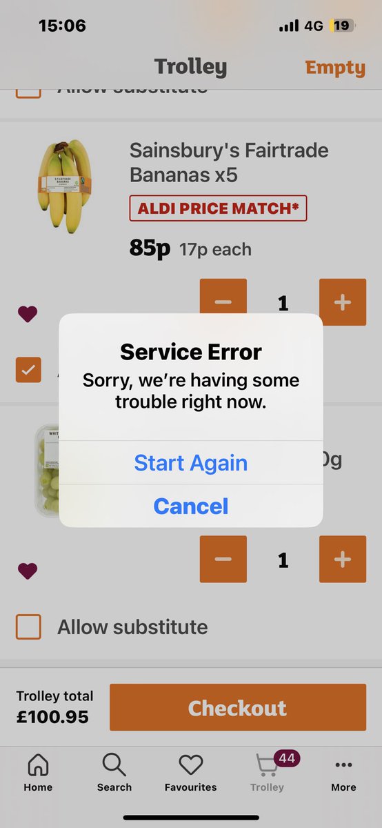 spj630's tweet photo. @sainsburys This is what I’m getting- looks like problem your end https://t.co/Fqpajh8Nxy