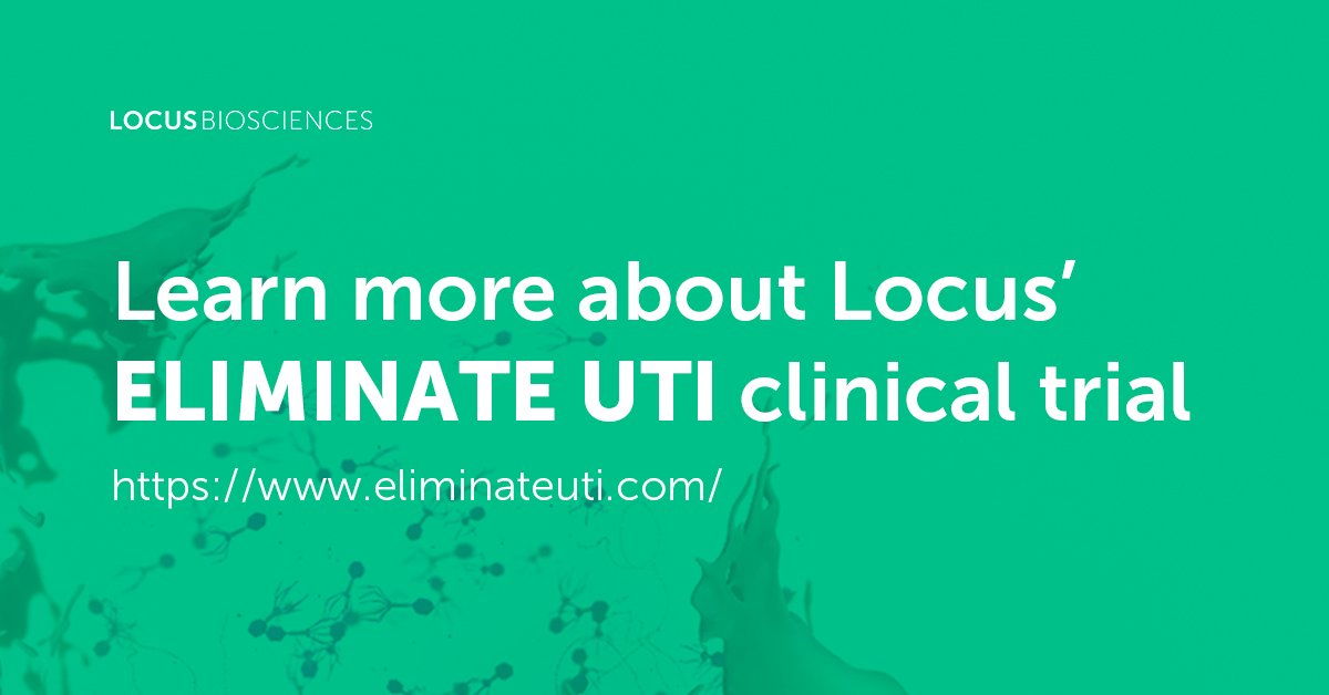 Locus is evaluating a clinical-stage investigational treatment for recurrent Urinary Tract Infections (#UTI) caused by E. coli bacteria. LBP-EC01 is a precision therapy that kills E. coli while leaving “good” bacteria in your body unaffected. Learn more ➡️ eliminateuti.com