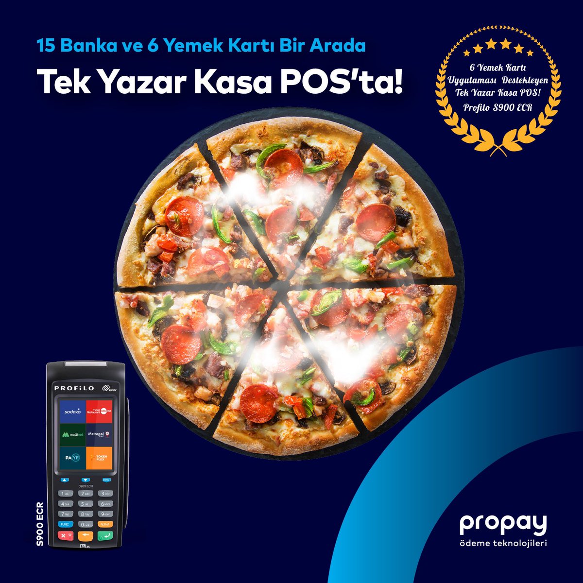propaytr's tweet image. Dumanı üstünde! Yazar Kasa POS S900 ECR’nin 6 yemek kartı desteği, temassız, mobil ve tüm kartlı ödemeleri destekleyen ileri teknolojisi ile siz, hızlı ve kolay ödeme almanın keyfini çıkarırken müşterileriniz sıcacık pizzanın tadını çıkarsın.

#Yazarkasapos #S900ECR #Propay