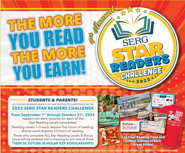 redcedar_ele's tweet photo. The Serg Star Readers Challenge starts Friday, September 1. Paperwork and details will be sent home with students.  You can find out more now at: https://t.co/wwohIR8pUi Don't miss out on this fun, rewarding challenge!! https://t.co/JBf9vj2vmm