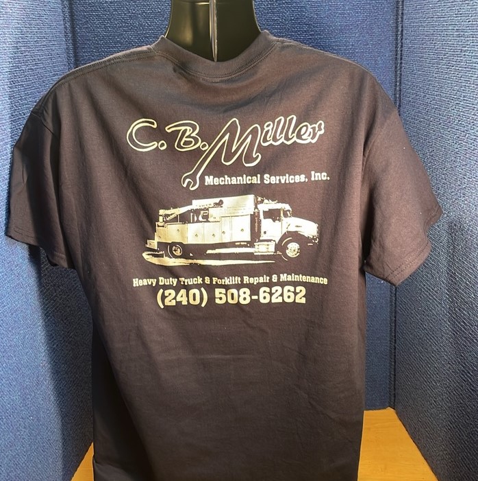 Thank you to CB Miller Mechanical Service Inc. for your order.  This is a one color left chest and full back #plumbingservices #septicsystem #imprintedapparel #customapparel #screenprinting #KNC #fulfillment #graphicdesign #promtionalproducts #shoplocal #smallbusiness