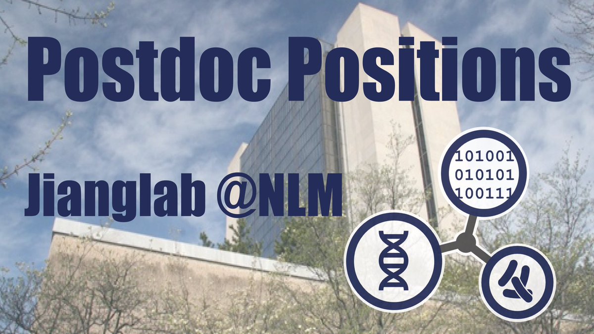jiang_bioinfo's tweet photo. The Jiang Lab in the NLM Intramural Research Program is seeking to fill multiple postdoc research positions in Microbial Bioinformatics:
https://t.co/q9sHuRbueP
@IRPatNIH @NIH_OITE
Learn more about our group: https://t.co/8tif5k2Vo9 https://t.co/x2cOdXjjrt