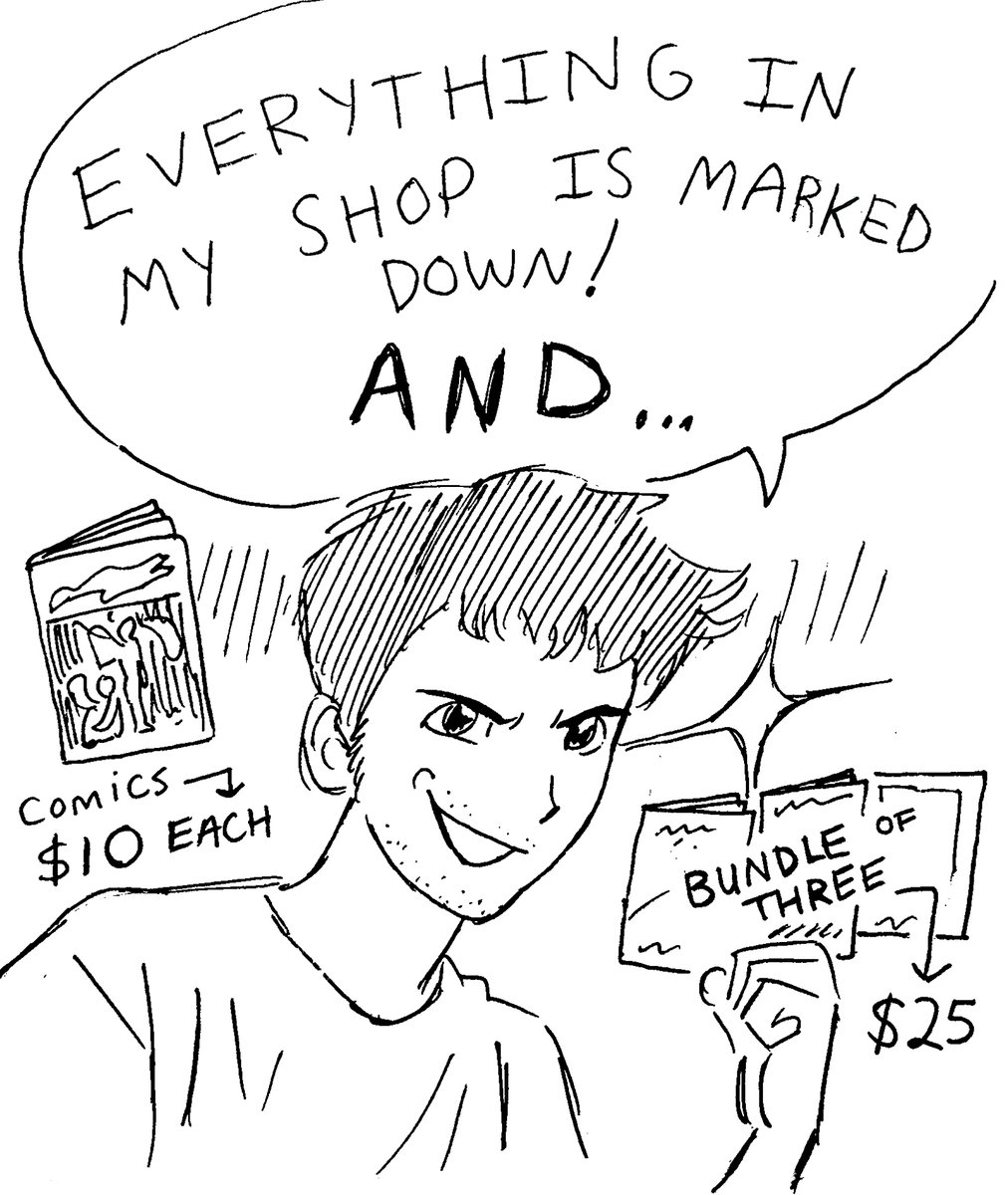 brother0mine's tweet photo. I'm MOVINGG which means I'm doing a special deal on physical comics! So, if you’ve been wanting to grab some now is your time! For the next 4 DAYS they'll include an original drawing as well! <3     https://t.co/3NSsrTeUIb https://t.co/pzgXOROCVw