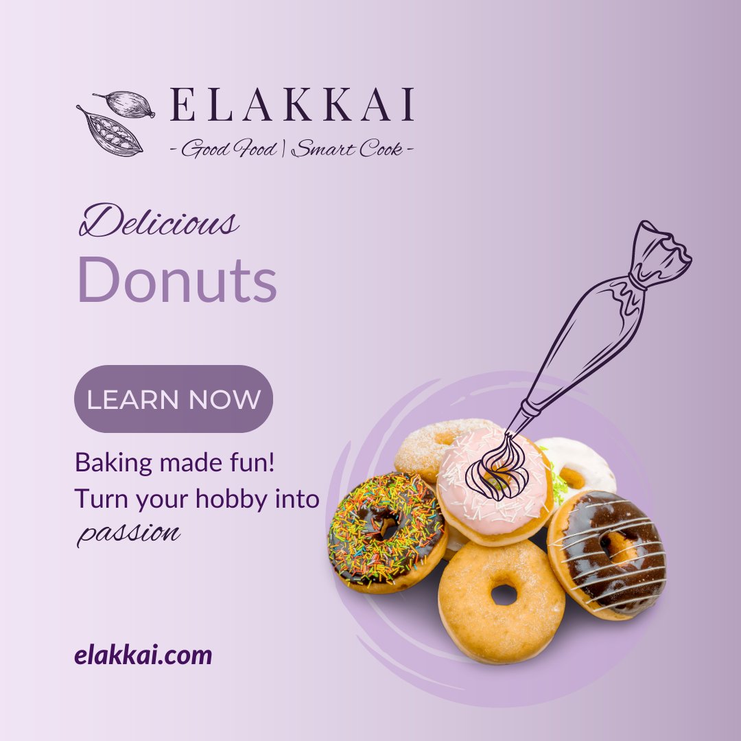 Elakkai_Recipe's tweet image. Ready to bake up a storm? Elakkai's Donut Experience turns your hobby into a passion for baking excellence. 🍩🎉

#BakingDelights #DonutMagic #BakeAndCreate #BakingFun #BakingExperience #BakingInspiration #DonutCreations #BakeToImpress #TurnYourPassion #elakkai