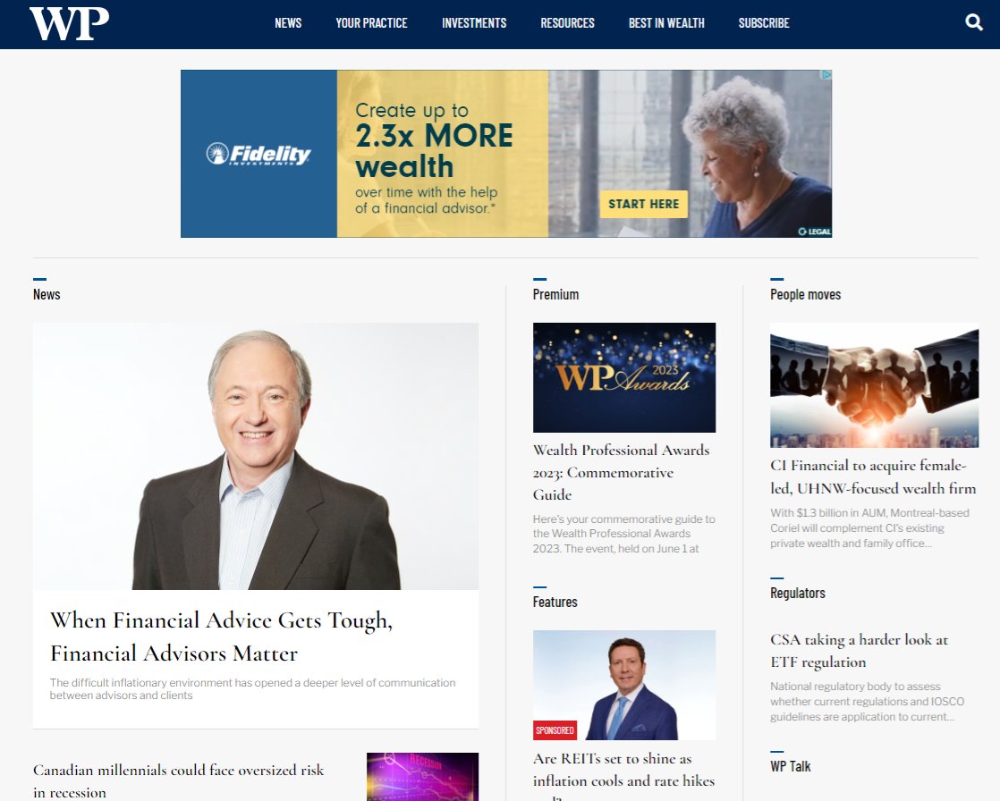 GregPollock_'s tweet photo. Happy to have my Op-Ed piece published on @WealthProCA this morning. While inflationary markets are tough, they offer a valuable opportunity for advisors to show clients why they matter. https://t.co/IeZg286b1K https://t.co/dIz68YeQZd