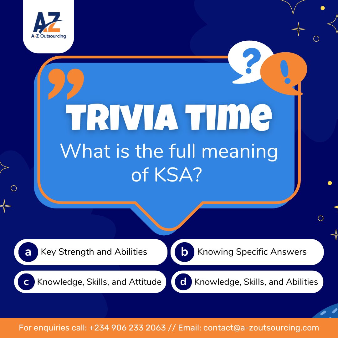 A_ZOutsourcing's tweet photo. Tell us your answer in the comment section below

#AZOutsourcing #HRpartner https://t.co/VUV9JnAT0f