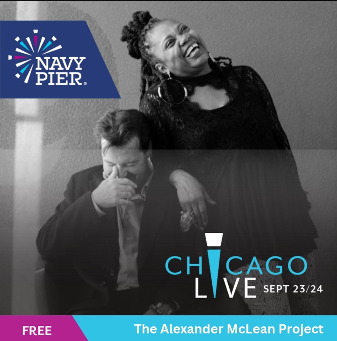 rossignol212's tweet photo. Chicago Live!: 
Alexander McLean Project
9/24 | 4pm | Free
Navy Pier | Lake Stage

Showcasing Chicago’s vibrant arts and cultural organizations, more than 80 participating acts will perform Pier-wide across three stages on September 23rd-24th. 

#JazzinDee https://t.co/jvWqKbN64Y