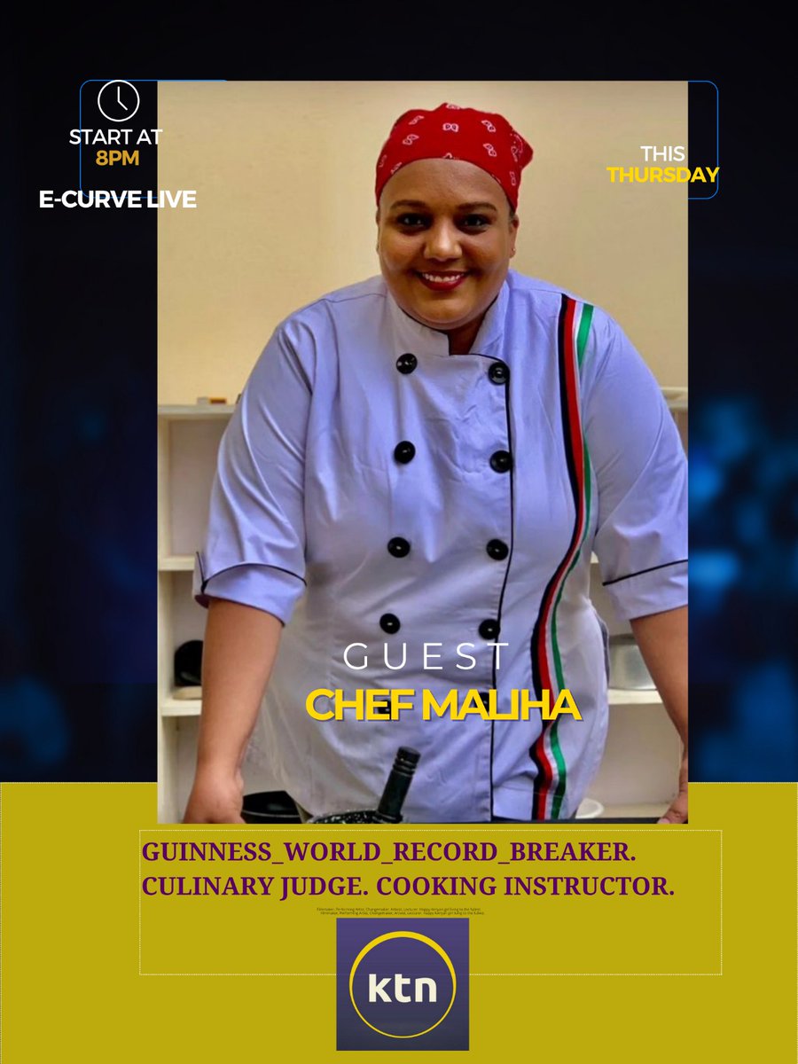 ktnhome_'s tweet image. 🍴Get ready for a sizzling episode of #Ecurve tonight at 8pm! We&apos;re joined by extraordinary guest @ChefMaliha  the Guinness World Record breaker for the longest kitchen marathon. Tune in for culinary inspiration and record-breaking stories! 🌟

Hosts: @MbathaLaura x @GildaNaibei…