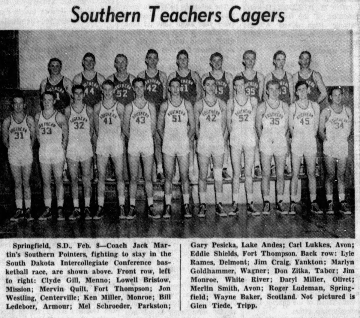 jpapendick's tweet photo. In 1949, Marlyn Goldhammer of Wagner played in state BB tourney he would later oversee as executive director of SD HS Activities Association. The ex-Southern State FB/BB player will be inducted into SD Sports Hall of Fame Sept. 24 in Sioux Falls. Tickets: https://t.co/zLI9gd9iUS https://t.co/81EbscS9Ss