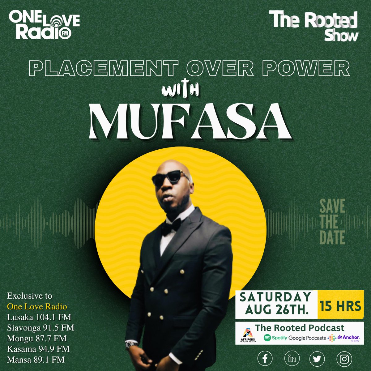 ShowRooted's tweet image. "It's the Level Up! session with 🚀 @Mufasa_VO

Covering marketing, creativity, skills, and more. 🎙️
Mark your calendars! 🗓️ Tune in this saturday 26th August 2023 at 3pm at oneloveradio.com 📻

Win tickets! Don't miss out! 🎫 #LevelUp"