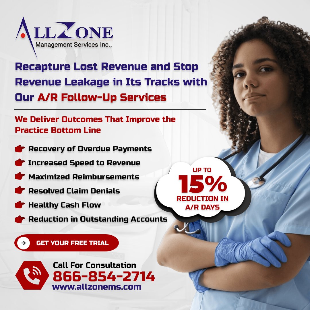 Allzone_Online's tweet photo. Recapture Lost Revenue and STOP Revenue Leakage in its Tracks with our #Accountreceivable follow-up Services.

Read More: https://t.co/JSYA5FSDx9

#RevenueCycleManagement #increaserevenue #Reimbursement #claimsmanagement #insurance #cashflowmanagement #RevenueGrowth #Allzonems https://t.co/157KnU7w1Z