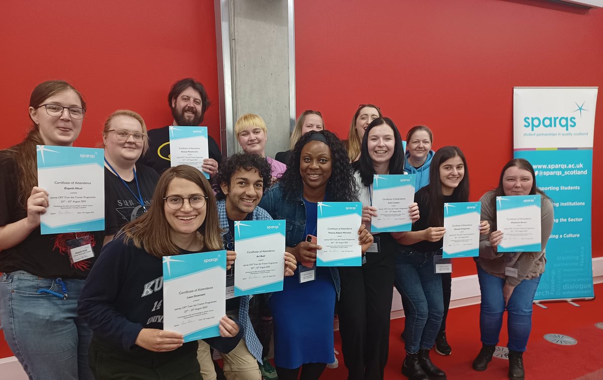 Thanks to all our fabulous trainees - now trainers - for their input over these three days. They're well set for a year of course rep training! A special shout to our own Associate Trainer team, whom we look forward to working with this year. #ATres23