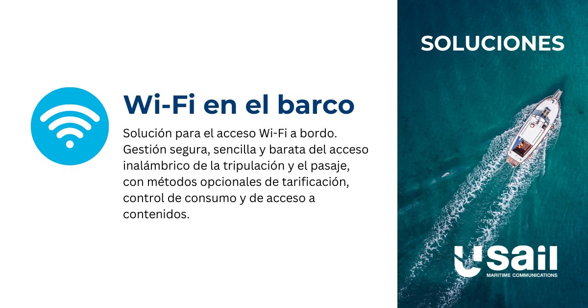 usail's tweet photo. En @usail ofrecemos soluciones wi-fi en barco. Conexión segura, sencilla y barata a bordo.

#conectividad #maritime #vsat https://t.co/4LhXpmV2lx
